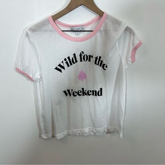 NWT Wildfox Wild for The Weekend Johnny Ringer Tee | Size S - Picture 3 of 9